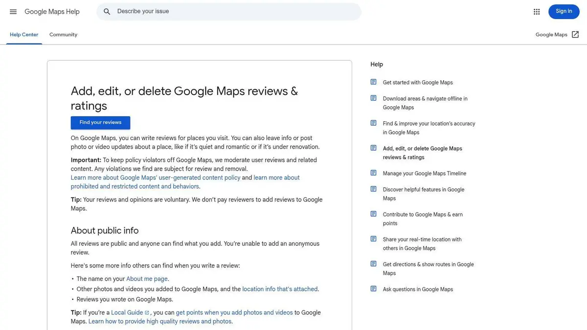 Screenshot from https://support.google.com/maps/answer/6230175