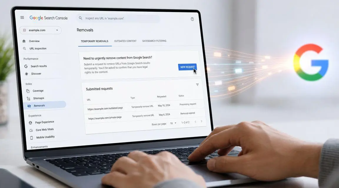 Executing the Removal Request with Google
