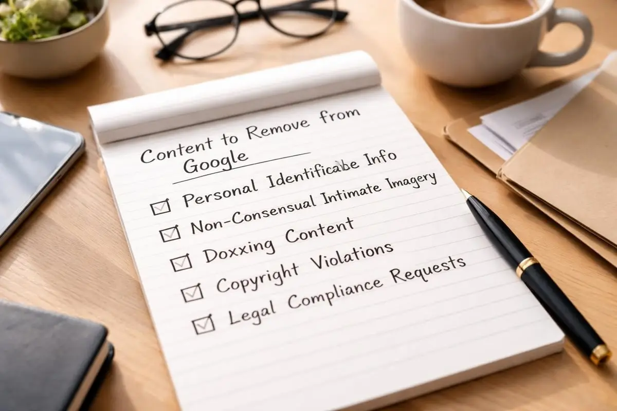 Google search removal eligibility criteria
