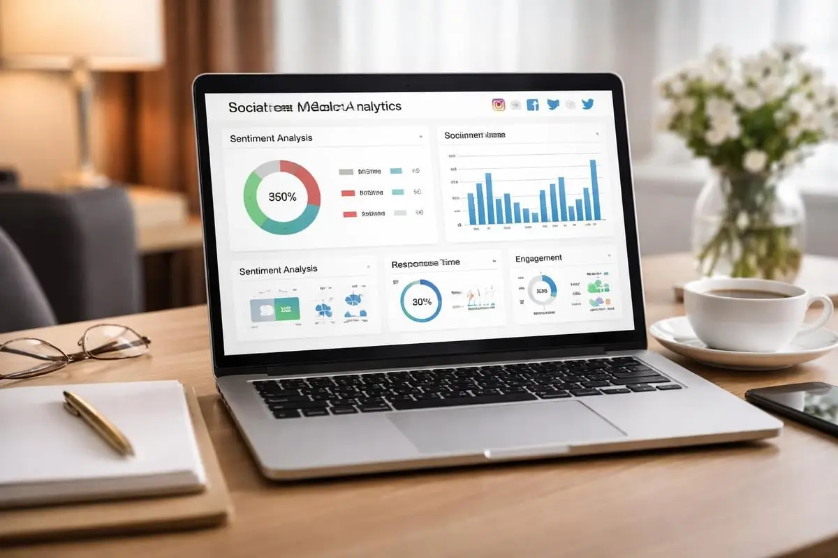 Social media monitoring dashboard