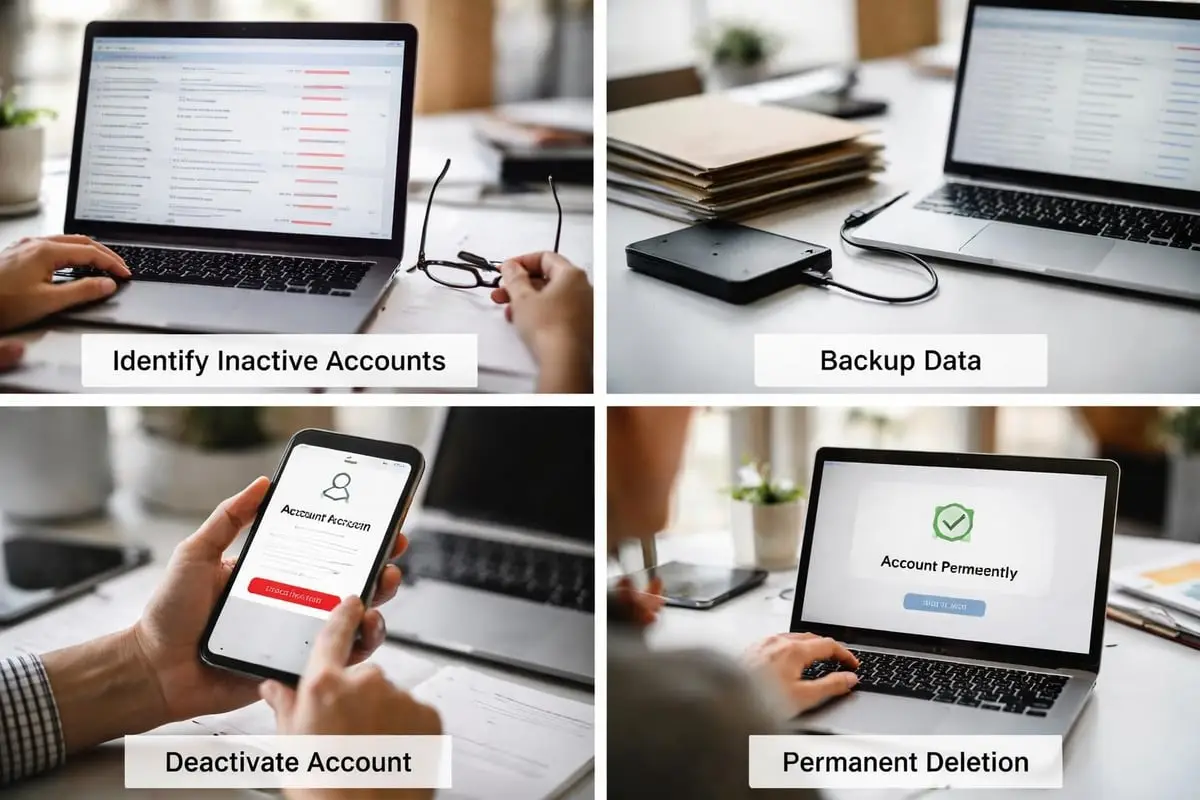 Account deletion workflow