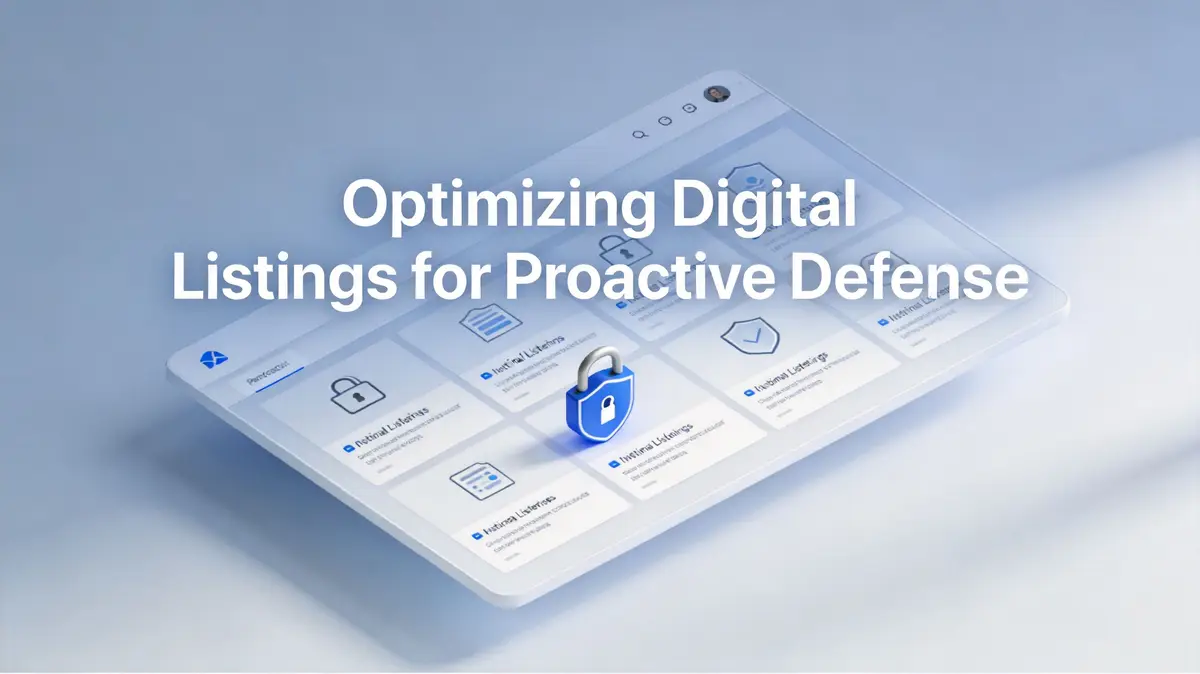 A digital interface featuring a large padlock icon, symbolizing security and proactive management for online business listings.
