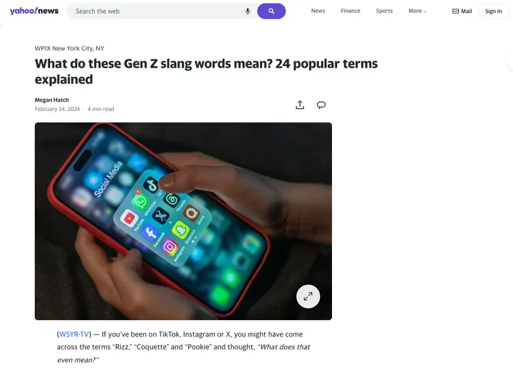 Yahoo News placement